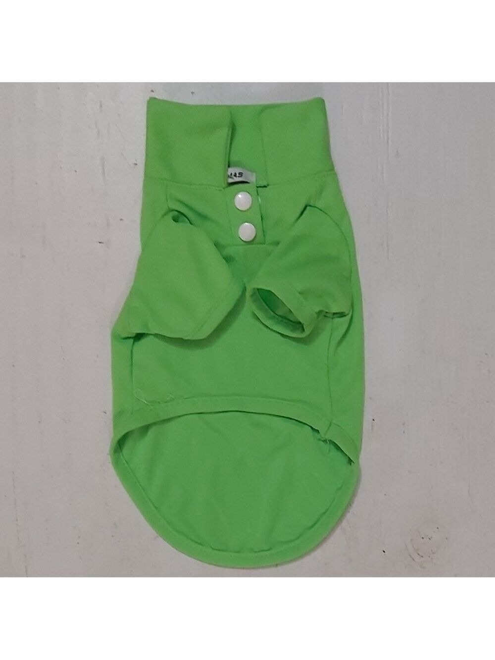 Kingmas Green Dog Mesh Shirt with White Buttons Size Medium